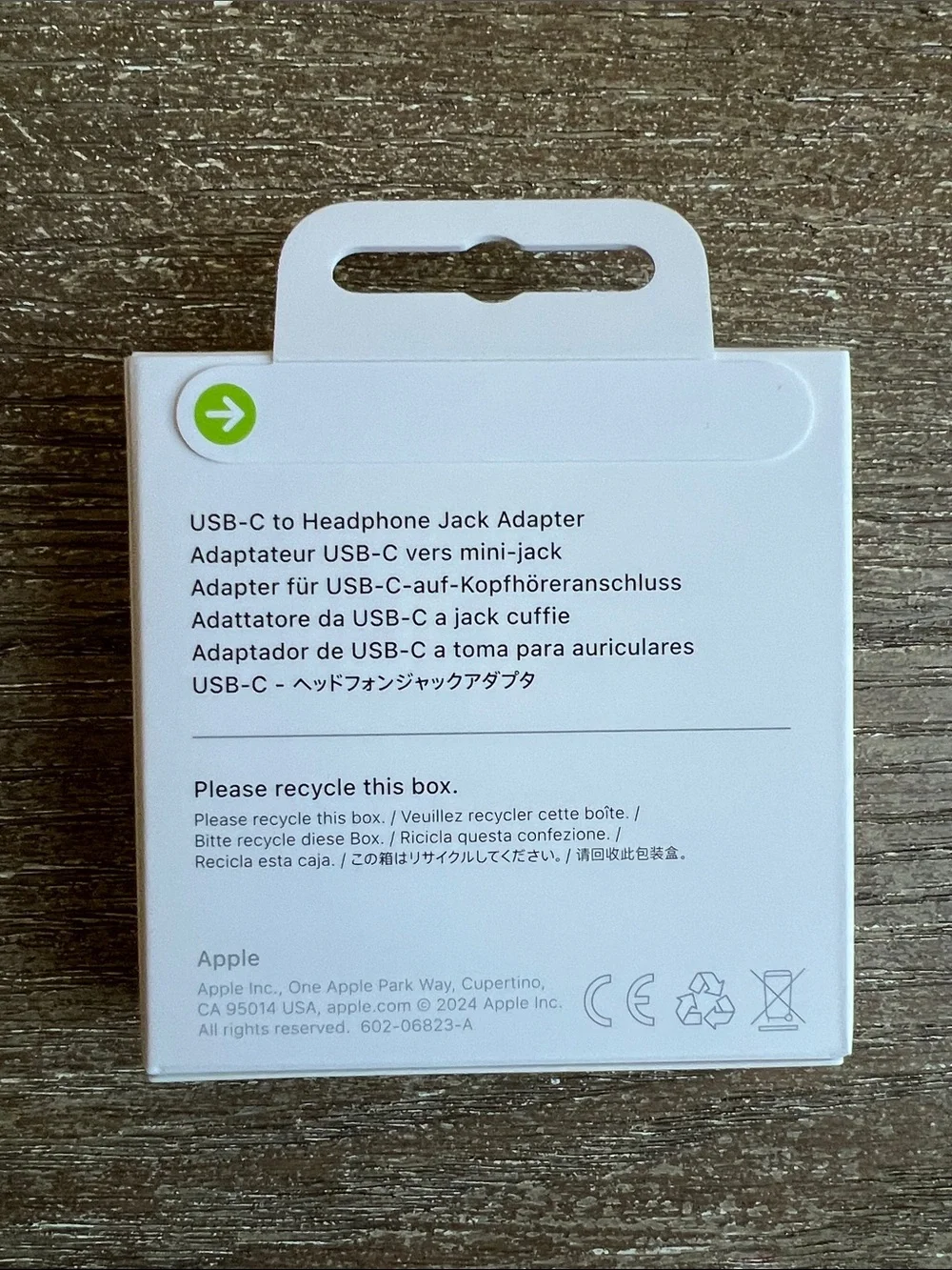 NWT Apple USB-C to Headphone Jack Adapter - White